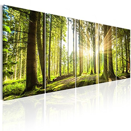 murando - Bilder Wald 200x80 cm Vlies Leinwandbild 5 TLG...