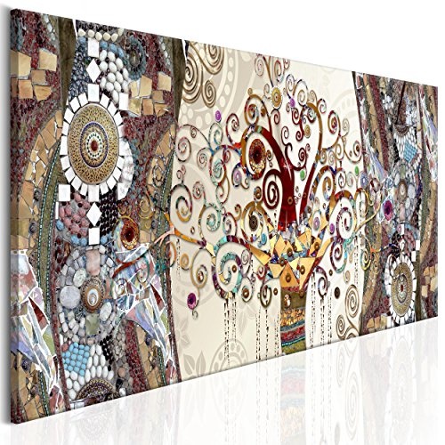 decomonkey Bilder Gustav Klimt Abstrakt 150x50 cm XXL 1 Teilig Leinwandbilder Bild auf Leinwand Wandbild Kunstdruck Wanddeko Wand Wohnzimmer Wanddekoration Deko Baum