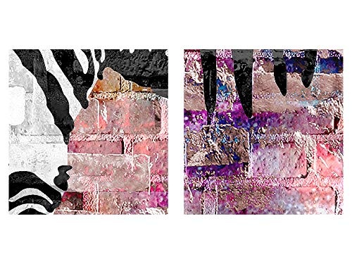 Bilder Banksy Washing Zebra Wandbild 200 x 80 cm Vlies - Leinwand Bild XXL Format Wandbilder Wohnzimmer Wohnung Deko Kunstdrucke Bunt 5 Teilig - MADE IN GERMANY - Fertig zum Aufhängen 012955c