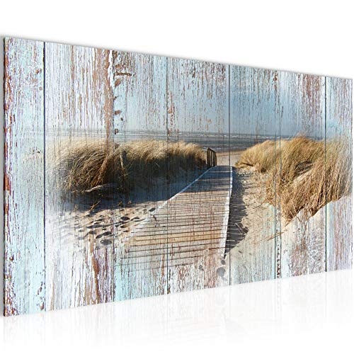 Bilder Strand Meer Wandbild 100 x 40 cm Vlies - Leinwand...