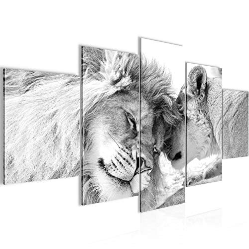 Runa Art Bilder Löwen Liebe Wandbild 200 x 100 cm...