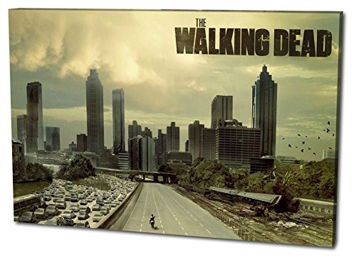 The Walking Dead Format: 80x60 Leinwandbild, TOP-Qualität! Wand-Bild erhältlich von klein bis groß (XXL) made in Germany! Preiswerter fertig gerahmter Kunst-Druck zum Aufhängen - tolles und einzigartiges Motiv. Kein Poster oder Plakat!