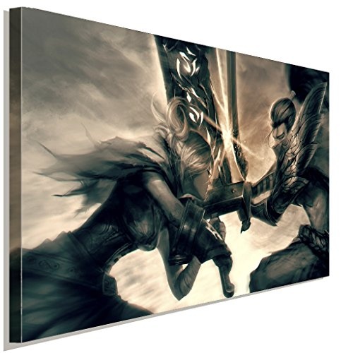 League of Legends Yasuo Riven Leinwandbild LaraArt Studio Wanddeko Wandbild 40 x 30 cm