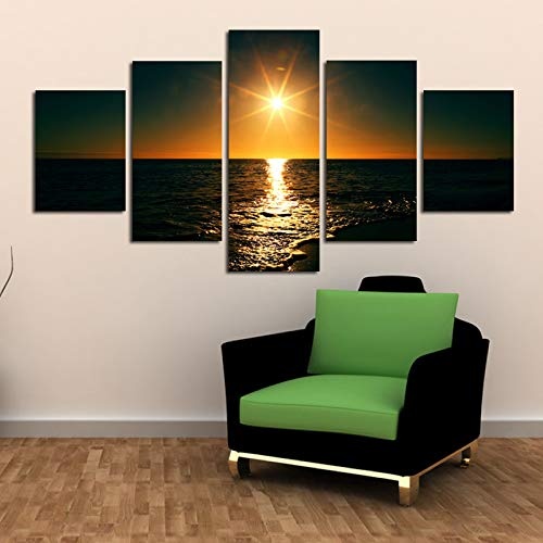 Yacart Leinwandbilder Kunstdruck Bild Poster No Framed Hd Wulian Meer Sonnenaufgang Computer Inkjet Ölgemälde Dekoratives Gemälde 30X40Cm x230X60Cm x230X80Cm x1 Sonnenaufgang