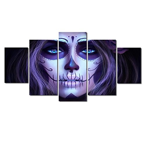 Yacart Leinwandbilder Kunstdruck Bild Poster No Framed Hd Wulian Dark Purple Weibliche Ghost Warrior Computer Inkjet Ölgemälde 30X40Cm (2Pcs) 30X60Cm (2Pcs) 30X80Cm (1Pcs) B