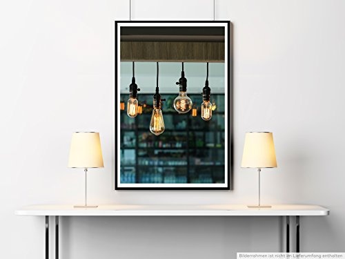 Sinus Art Kunst Leinwandbild - Künstlerische Fotografie - Designer Glühbirnen- Fotodruck in gestochen scharfer Qualität