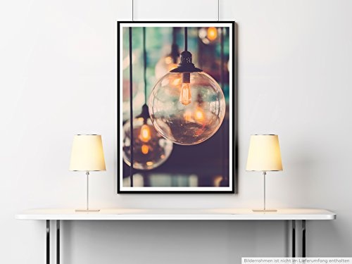 Sinus Art Kunst Leinwandbild - Künstlerische Fotografie - Designer Glühbirnen- Fotodruck in gestochen scharfer Qualität