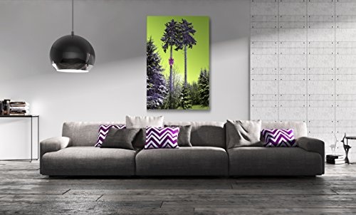 Leinwandbild "Bäume mit Kuckucksuhr" verschiedene Größen (20x30 cm)