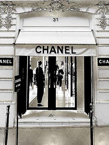 Rahmen-Kunst Keilrahmen-Bild – Madeline Blake: Designer Entrance II Leinwandbild Mode-Boutique Laden Fashion Chanel modern