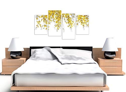 Wallfillers 4263 Leinwandbild, Motiv Orchideen, groß, 130 cm breit, Gelb/Weiß