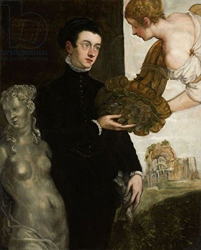 Leinwand-Bild 90 x 110 cm: "Ottavio Strada (1549/50-1612), designer of jewellery, miniaturist and archaeologist, son of Jacopo Strada (1515-88)", Bild auf Leinwand