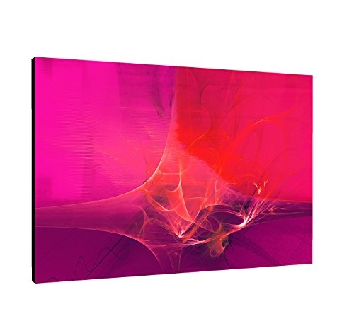 100x70cm Abstrakt028_Leinwandbild knallig pink fuchsia brombeer Abstrakte Kunst Kunstdruck auf Leinwand zeitloses Wohnambiente TOP moderne Wandgestaltung