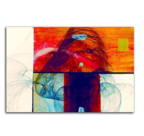 Unberührte Vielfalt - Abstrakt372_100x70cm Bild auf Leinwand knallig bunt Abstraktes Motiv einteiliges Dekobild Kunstdruck auf Keilrahmen