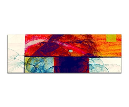 Unberührte Vielfalt - Abstrakt372_150x50cm Bild auf Leinwand knallig bunt Abstraktes Motiv Panoramabild Kunstdruck auf Keilrahmen