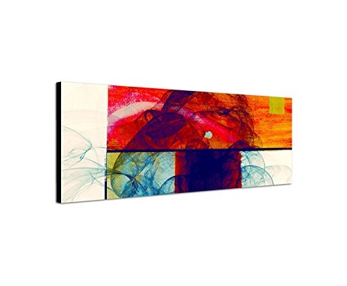 Unberührte Vielfalt - Abstrakt372_150x50cm Bild auf Leinwand knallig bunt Abstraktes Motiv Panoramabild Kunstdruck auf Keilrahmen