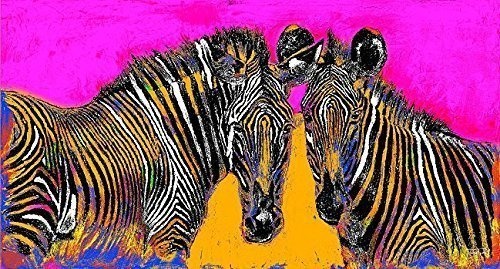 Keilrahmen-Bild - Michael Tarin: Zebras Pop Pink...