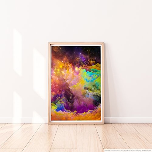 Best for home Artprints - Knallige bunte Farbwolken- Fotodruck in gestochen scharfer Qualität