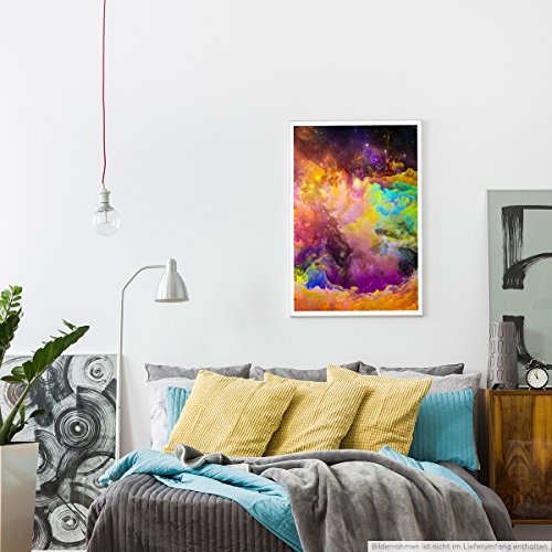 Best for home Artprints - Knallige bunte Farbwolken- Fotodruck in gestochen scharfer Qualität