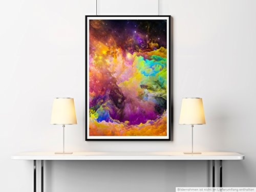 Best for home Artprints - Knallige bunte Farbwolken- Fotodruck in gestochen scharfer Qualität