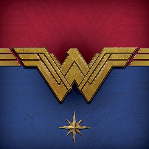 1art1 105330 Wonder Woman - Emblem Poster Leinwandbild Auf Keilrahmen 40 x 40 cm