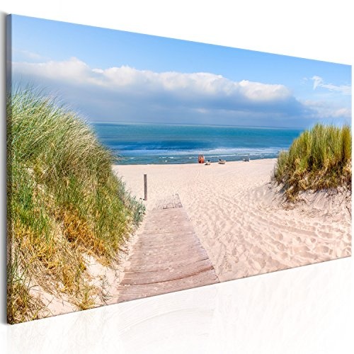 murando - Bilder 135x45 cm Vlies Leinwandbild 1 TLG Kunstdruck modern Wandbilder XXL Wanddekoration Design Wand Bild - Strand Natur Landschaft Meer f-C-0129-b-a