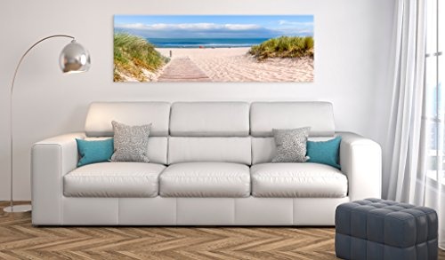 murando - Bilder 135x45 cm Vlies Leinwandbild 1 TLG Kunstdruck modern Wandbilder XXL Wanddekoration Design Wand Bild - Strand Natur Landschaft Meer f-C-0129-b-a