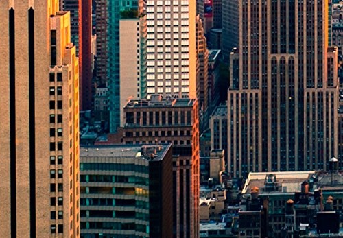 murando - Bilder New York 200x80 cm - Leinwandbilder - Fertig Aufgespannt - 5 Teilig - Wandbilder XXL - Kunstdrucke - Wandbild - Skyline NYC Stadt City d-B-0200-b-m