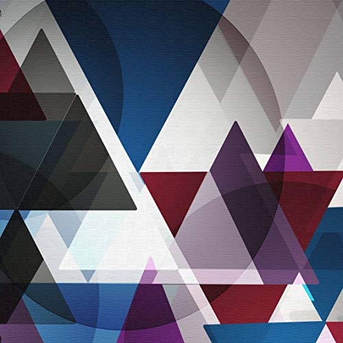 LANA KK Leinwandbild"Triforce Color" Abstraktes Design auf Echtholz-Keilrahmen, Bunt, 120 x 80 x 2.5 cm