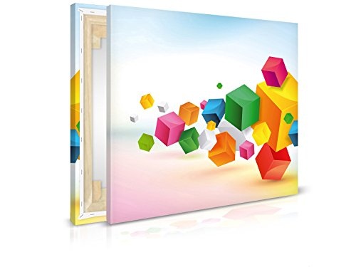 XXL-Tapeten Leinwandbild Color Cubes - Fertig Aufgespannt...