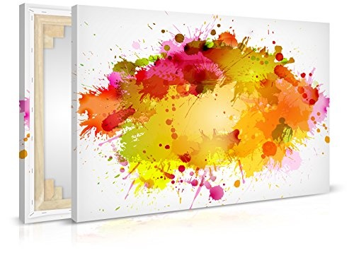 XXL-Tapeten Leinwandbild Color Splash - Fertig Aufgespannt - Gemälde, Kunstdruck, Wandbild, Keilrahmen, Bild auf Leinwand von Trendwände - Format: 90x60cm, Standard: Polyester-Leinwand 2cm Rahmen