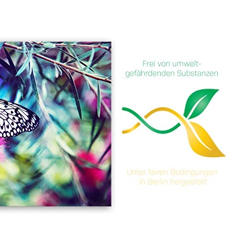 ge Bildet® hochwertiges Leinwandbild - Butterfly - Color Explosion - 40 x 30 cm einteilig 22988