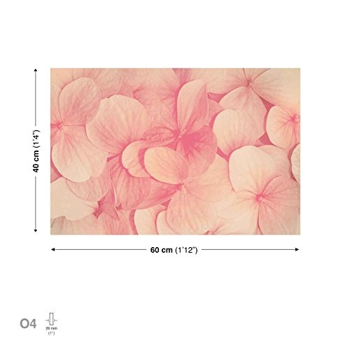 Tapeto Leinwandbild Rosa Hortensien Pastell - M - 60 x 40 cm - Komplettpaket! - fertig gerahmt und inklusive Aufhängung - hochwertige 230g/m² Leinwand auf Keilrahmen - kinderleichte Anbringung
