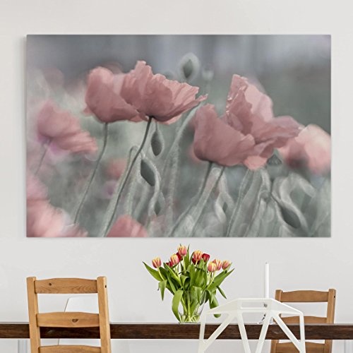 Bilderwelten Leinwandbild - Malerische Mohnblumen - Quer 2:3, 80cm x 120cm