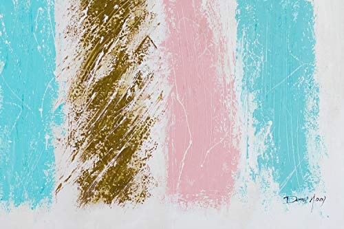 KunstLoft® XXL Gemälde Pastel Swatches 200x100cm | original handgemalte Bilder | Abstrakt modern Blau Pastell | Leinwand-Bild Ölgemälde einteilig groß | Modernes Kunst Ölbild