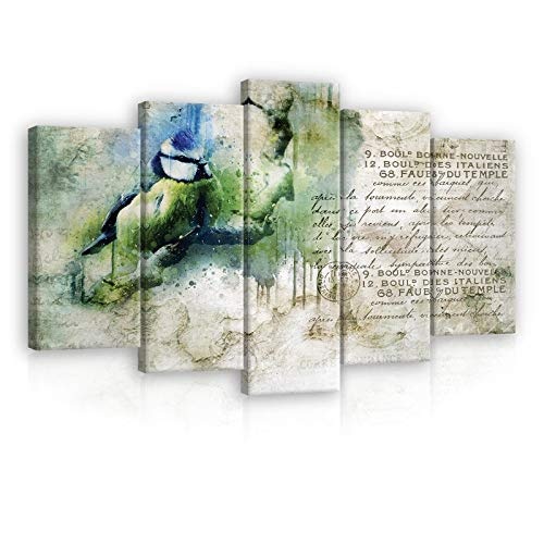 ForWall Leinwandbild Kunstdruck Wandbild - Pastell-Blätter S17 (100x60 (1x60x20, 2x50x20, 2x40x20)) Bild Canvas AMFPS12604S17