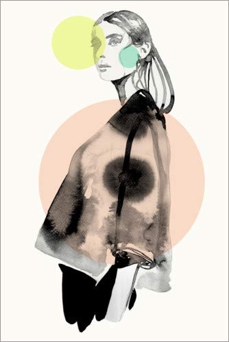 Leinwandbild 80 x 120 cm: Pastell Fashion Darling II von Sarah Plaumann - fertiges Wandbild, Bild auf Keilrahmen, Fertigbild auf echter Leinwand, Leinwanddruck