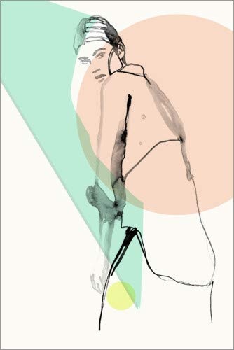 Leinwandbild 80 x 120 cm: Pastell Fashion Darling I von Sarah Plaumann - fertiges Wandbild, Bild auf Keilrahmen, Fertigbild auf echter Leinwand, Leinwanddruck