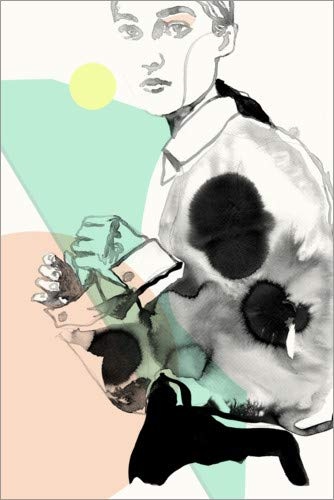 Leinwandbild 20 x 30 cm: Pastell Fashion Darling III von Sarah Plaumann - fertiges Wandbild, Bild auf Keilrahmen, Fertigbild auf echter Leinwand, Leinwanddruck