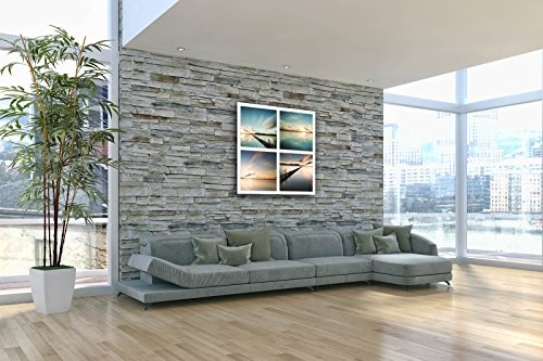 Voss Fine Art Photography Leinwandbild in Galerie-Qualität. Pastell, 4 Motive von der Ostsee Open Edition. Leinwandbild aufgezogen auf Naturholz Keilrahmen als Kunst Wandbild
