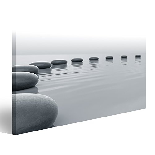 islandburner Bild Bilder auf Leinwand Steine im Wasser Poster, Leinwandbild, Wandbilder