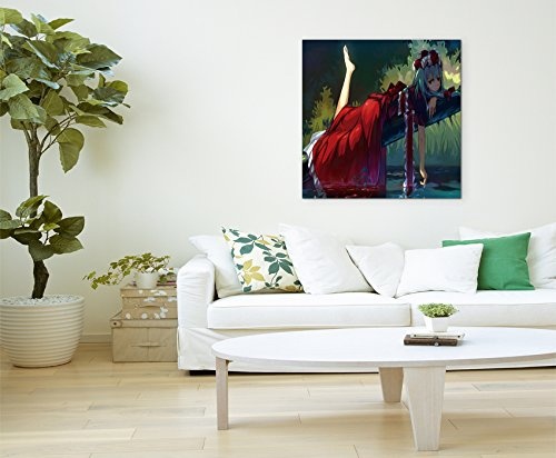 Anime Girl Above Water Leinwandbild in 60x60cm Made in Germany! Preiswerter fertig gerahmter Kunst-Druck zum Aufhängen - tolles und einzigartiges Motiv. Kein Poster oder Plakat!