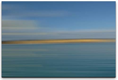 bestforhome 180x120cm Leinwandbild abstrakt blau The Blue Water Leinwand auf Holzrahmen