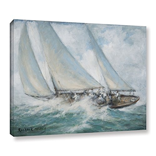 ArtWall Richard Willis Classic Yacht Twixt Wind and Water, Leinwandbild 24X32