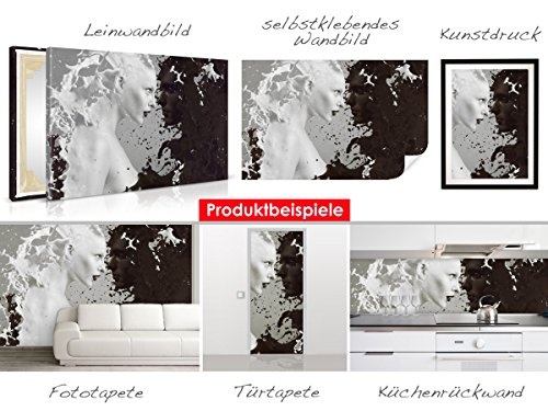 XXL-Tapeten Leinwandbild Water Splash - Fertig Aufgespannt - Gemälde, Kunstdruck, Wandbild, Keilrahmen, Bild auf Leinwand von Trendwände - Format: 90x60cm, Standard: Polyester-Leinwand 2cm Rahmen