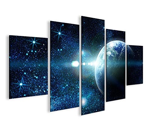 islandburner Bild Bilder auf Leinwand Sterne Weltall Space MF XXL Poster Leinwandbild Wandbild Dekoartikel Wohnzimmer Marke