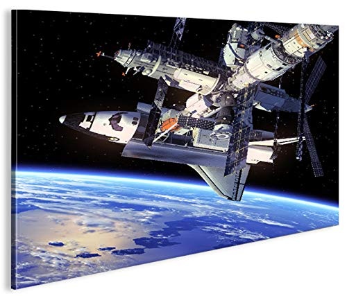 islandburner Bild Bilder auf Leinwand Space Shuttle Raumfähre im Weltall Space NASA Weltraum 1p XXL Poster Leinwandbild Wandbild Dekoartikel Wohnzimmer Marke