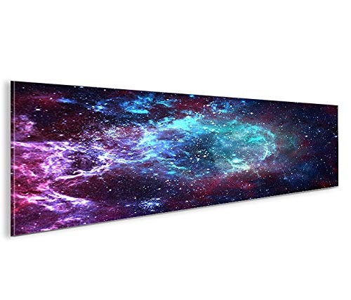 islandburner Bild Bilder auf Leinwand Sternennebel Sterne Weltall Galaxie Panorama XXL Poster Leinwandbild Wandbild Dekoartikel Wohnzimmer Marke