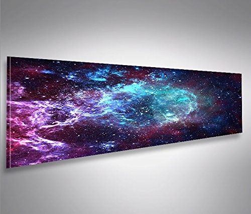 islandburner Bild Bilder auf Leinwand Sternennebel Sterne Weltall Galaxie Panorama XXL Poster Leinwandbild Wandbild Dekoartikel Wohnzimmer Marke