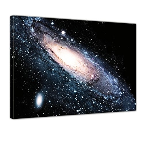 Wandbild - Spiral Galaxie III - Bild auf Leinwand - 40x30 cm einteilig - Leinwandbilder - Landschaften - Weltraum - Andromeda-Galaxie - Großer Andromedanebel - Milchstraße