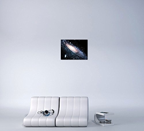 Wandbild - Spiral Galaxie III - Bild auf Leinwand - 40x30 cm einteilig - Leinwandbilder - Landschaften - Weltraum - Andromeda-Galaxie - Großer Andromedanebel - Milchstraße